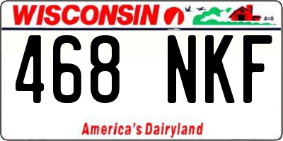 WI license plate 468NKF