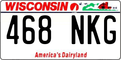 WI license plate 468NKG