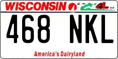 WI license plate 468NKL