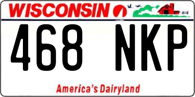 WI license plate 468NKP