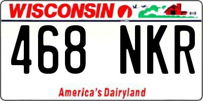 WI license plate 468NKR