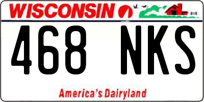 WI license plate 468NKS