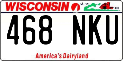 WI license plate 468NKU