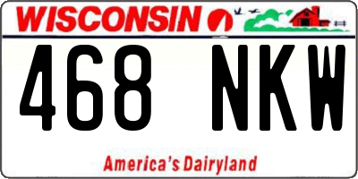 WI license plate 468NKW