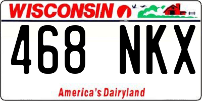 WI license plate 468NKX
