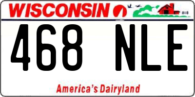 WI license plate 468NLE