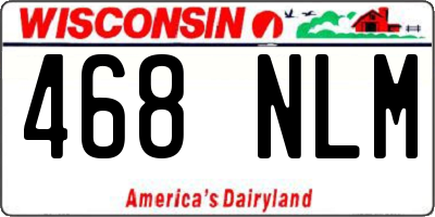 WI license plate 468NLM