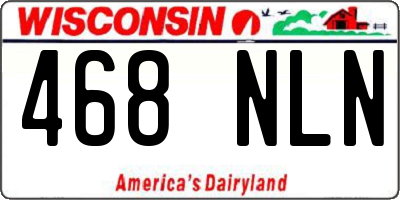 WI license plate 468NLN