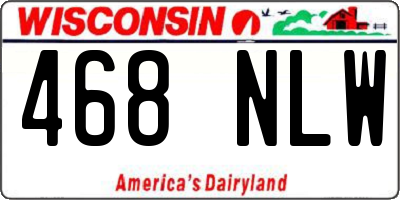 WI license plate 468NLW