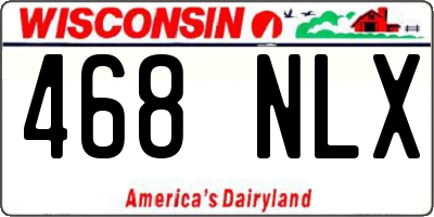 WI license plate 468NLX