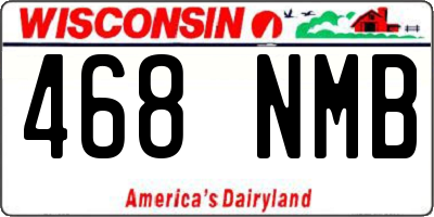WI license plate 468NMB