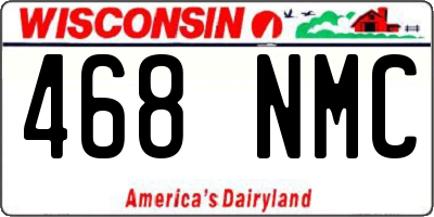WI license plate 468NMC
