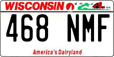 WI license plate 468NMF