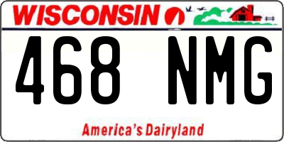 WI license plate 468NMG