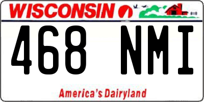 WI license plate 468NMI
