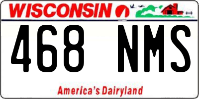 WI license plate 468NMS