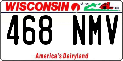 WI license plate 468NMV