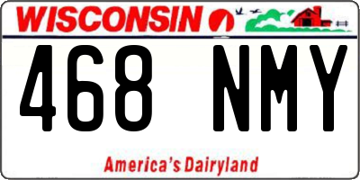 WI license plate 468NMY