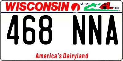 WI license plate 468NNA