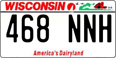 WI license plate 468NNH
