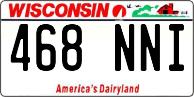 WI license plate 468NNI