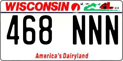 WI license plate 468NNN