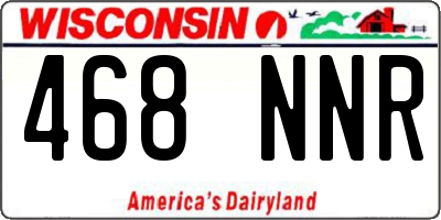 WI license plate 468NNR