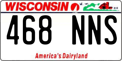 WI license plate 468NNS