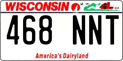 WI license plate 468NNT