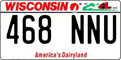 WI license plate 468NNU