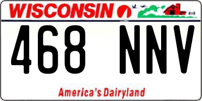 WI license plate 468NNV