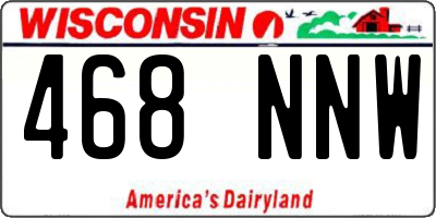 WI license plate 468NNW