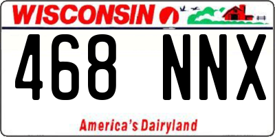 WI license plate 468NNX