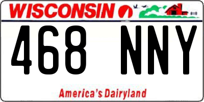 WI license plate 468NNY