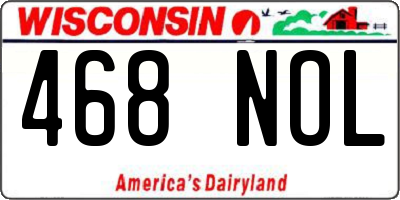 WI license plate 468NOL
