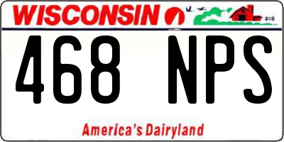 WI license plate 468NPS