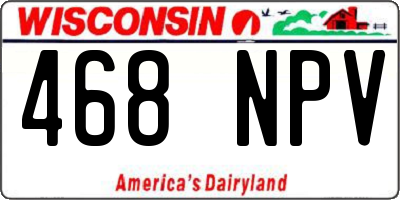 WI license plate 468NPV