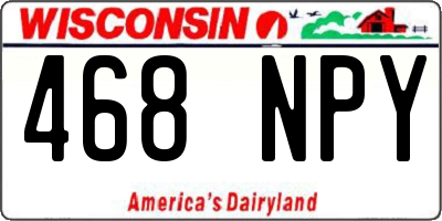 WI license plate 468NPY
