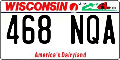 WI license plate 468NQA