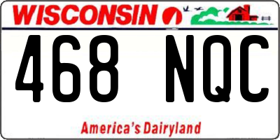 WI license plate 468NQC