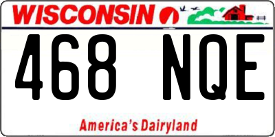 WI license plate 468NQE