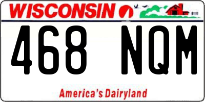 WI license plate 468NQM