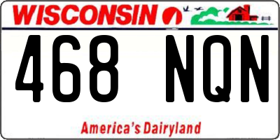 WI license plate 468NQN