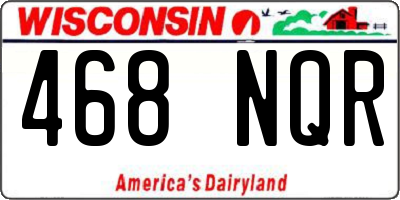 WI license plate 468NQR