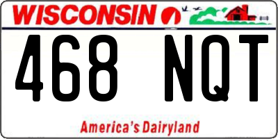 WI license plate 468NQT