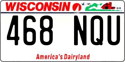 WI license plate 468NQU