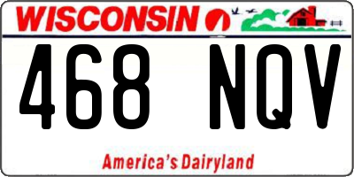 WI license plate 468NQV