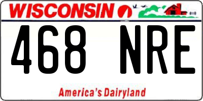WI license plate 468NRE