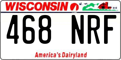 WI license plate 468NRF