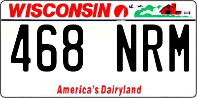 WI license plate 468NRM